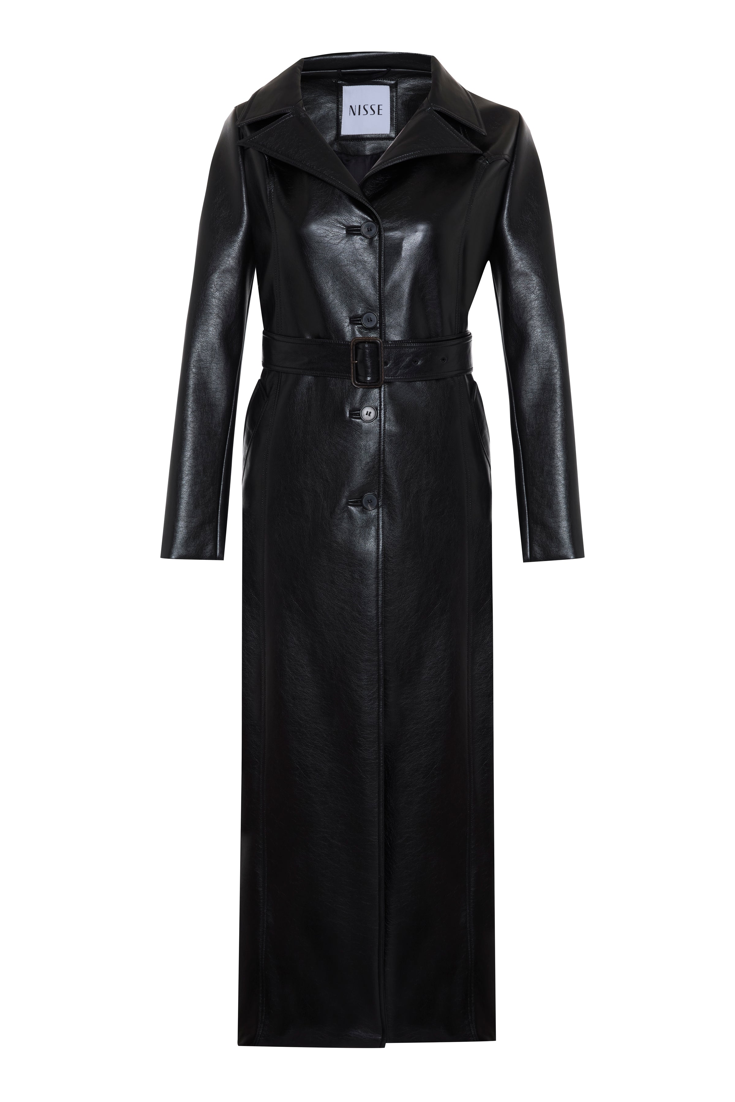Terri Leather Trench Coat