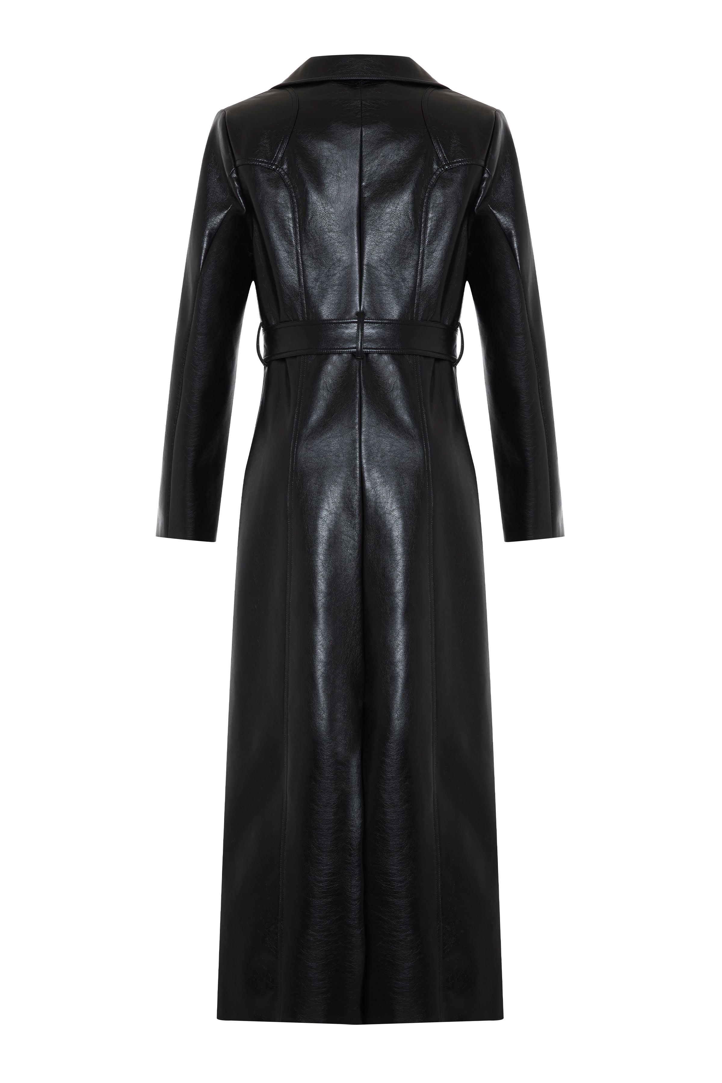 Terri Leather Trench Coat